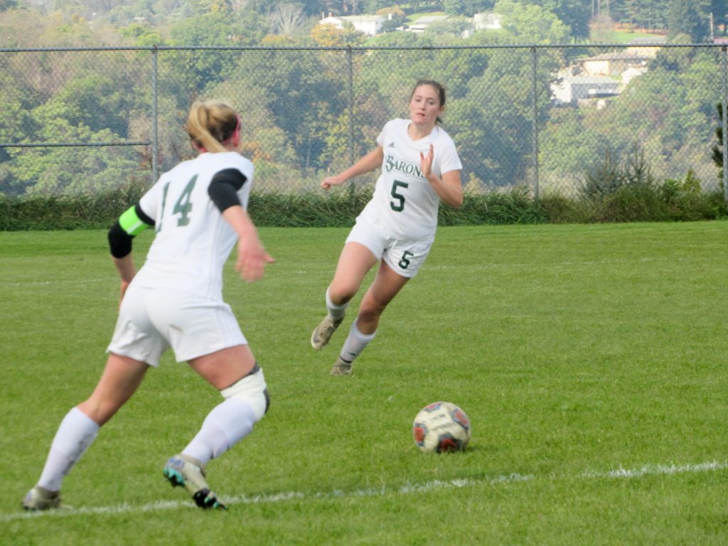 Lady Barons soccer ties D’Youville on senior day after thrilling