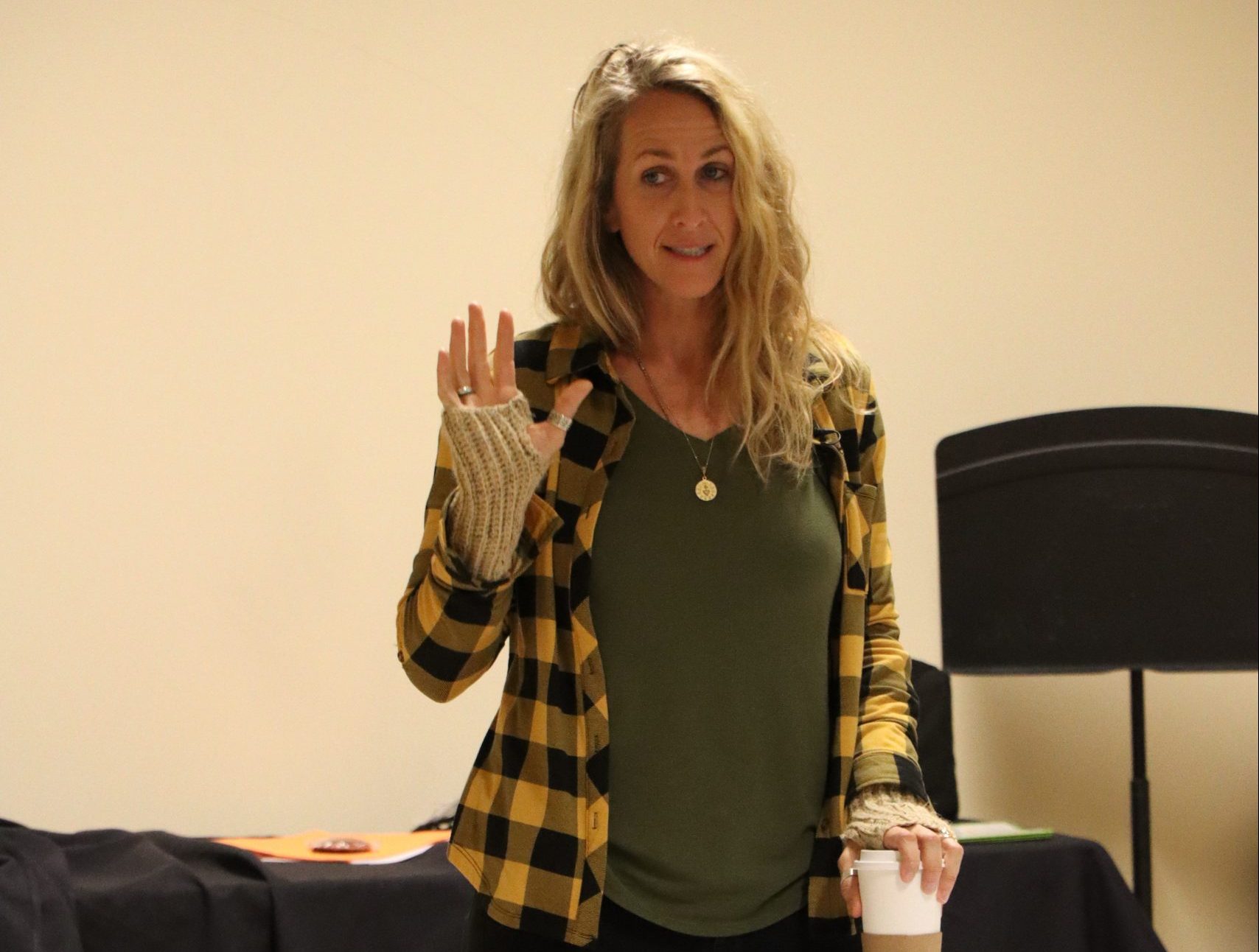 Speaker and author shares testimony about living in the truth