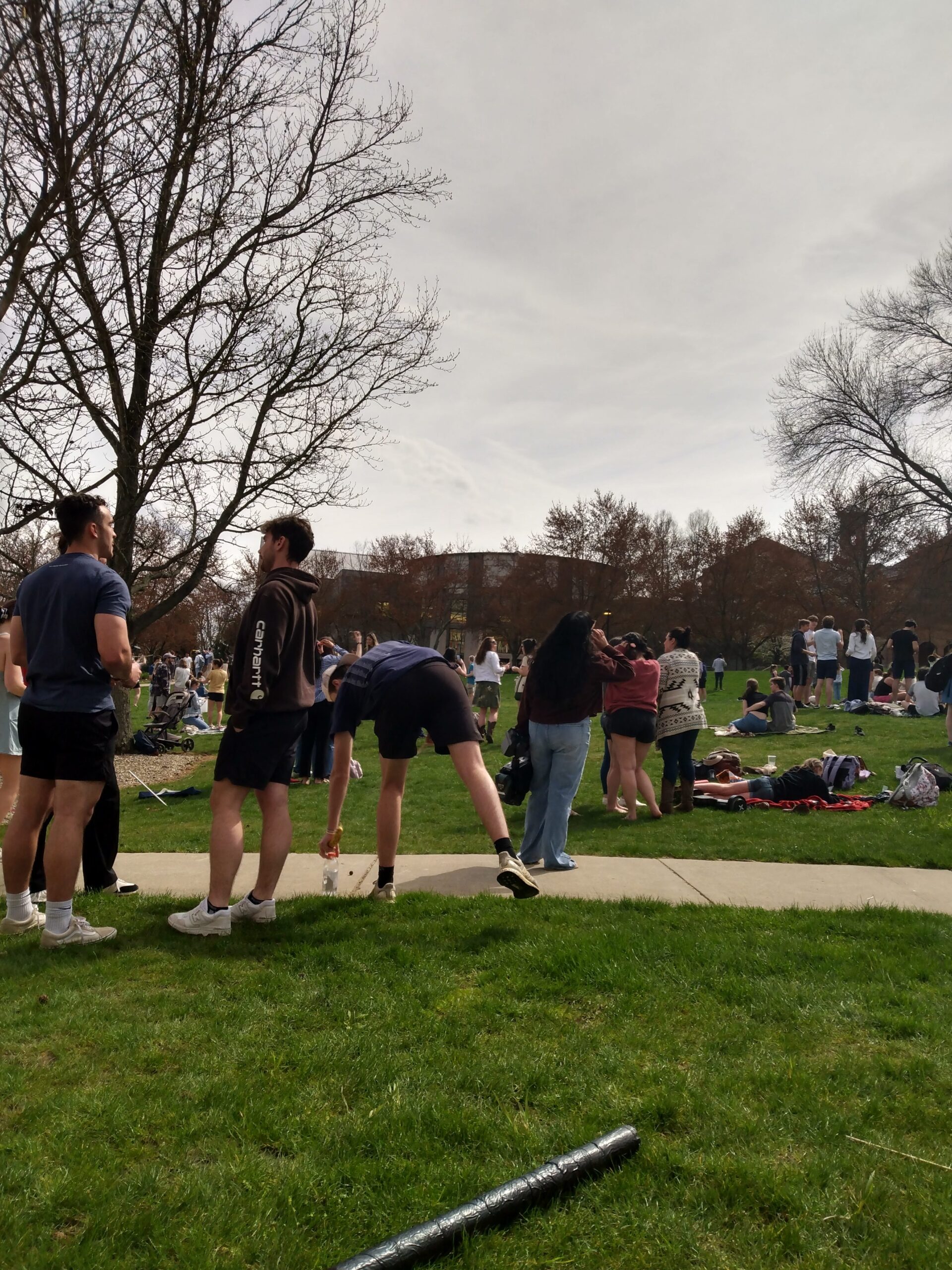 Students experience moments of darkness during eclipse