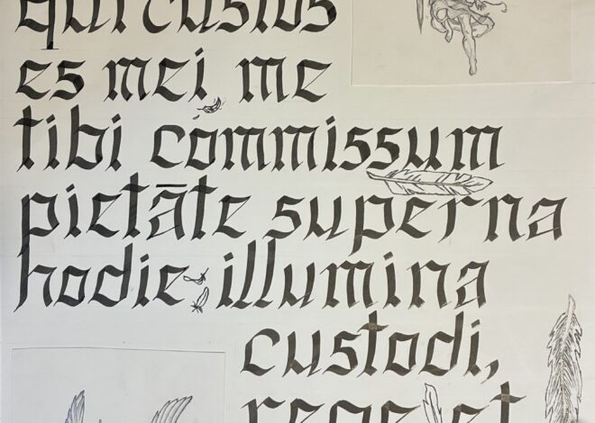 Guardian Angel Prayer Calligraphy