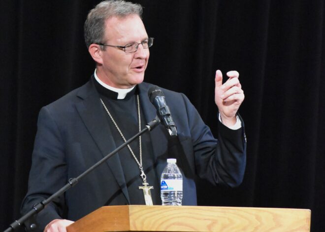 Bishop Pohlmeier Shares Evangelization Strategies with Students  